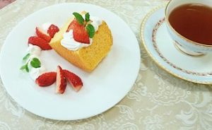 米粉のシフォンケーキでティータイム♪